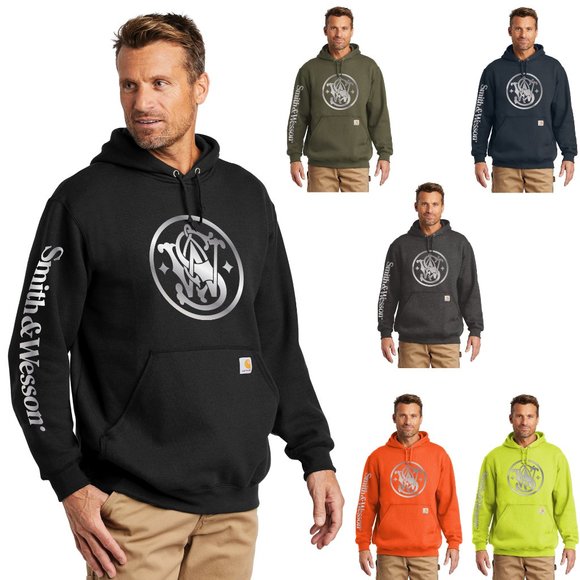 Carhartt Hoodie Carhart Guns Ruger Glock Smith & Wesson Kimber Beretta Pistol - Picture 1 of 7